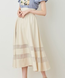 31 Sons de mode | シアー切替フレアスカート(スカート)