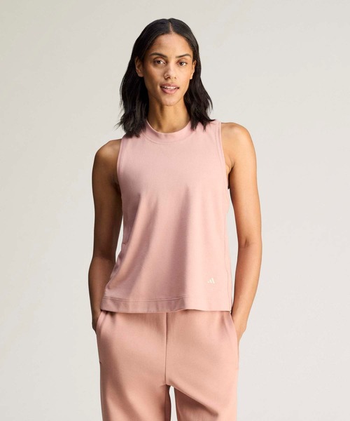 adidas by Stella McCartney（アディダスバイステラマッカートニー）の「adidas by Stella McCartney ロゴ タンクトップ / ヨガウェア【adidas by Stella McCartney】 / アディダス adidas（タンクトップ・レディース・パープル/ブラック/アイボリー/ホワイト/ベージュ系その他/ブラウン・LARGE/MEDIUM/SMALL/X-LARGE/X-SMALL/XX-LARGE）」の3枚目の写真