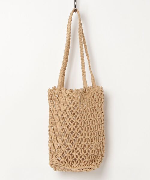 Dream garden（ドリームガーデン）の「編みネットバッグ ショルダーバッグ（ショルダーバッグ・レディース・黄緑系/ホワイト/ベージュ/ブラック・FREE）」の2枚目の写真