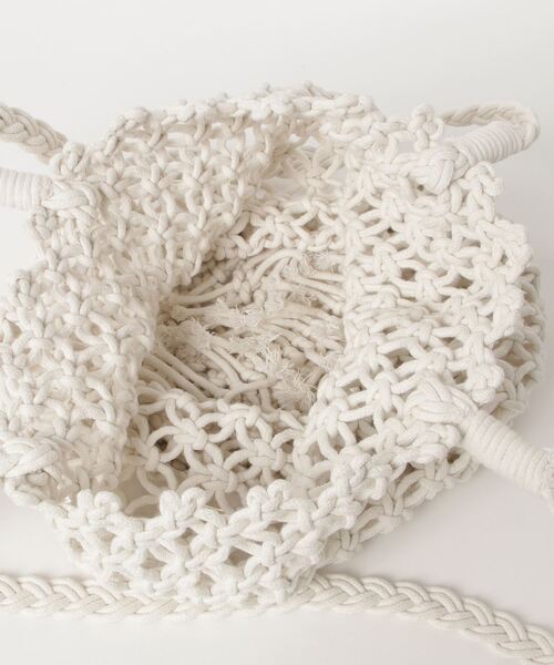 Dream garden（ドリームガーデン）の「編みネットバッグ ショルダーバッグ（ショルダーバッグ・レディース・黄緑系/ホワイト/ベージュ/ブラック・FREE）」の6枚目の写真