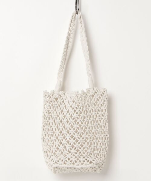 Dream garden（ドリームガーデン）の「編みネットバッグ ショルダーバッグ（ショルダーバッグ・レディース・黄緑系/ホワイト/ベージュ/ブラック・FREE）」の13枚目の写真