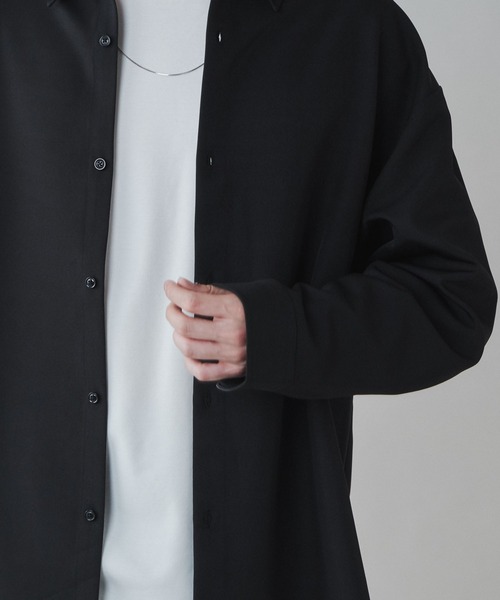 LUCY（ルーシー）の「LUCY/【セットアップ】トロミビッグシャツ（シャツ/ブラウス・メンズ・ブルー/ブラック/ダークグレー/ブラウン・LARGE/MEDIUM）」の11枚目の写真