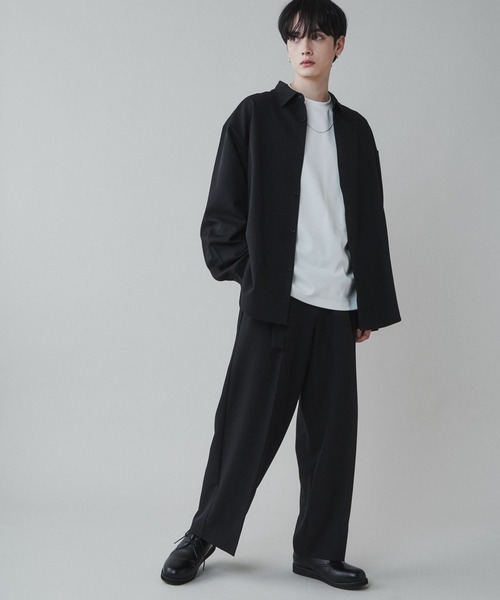 LUCY（ルーシー）の「LUCY/【セットアップ】トロミビッグシャツ（シャツ/ブラウス・メンズ・ブルー/ブラック/ダークグレー/ブラウン・LARGE/MEDIUM）」の16枚目の写真