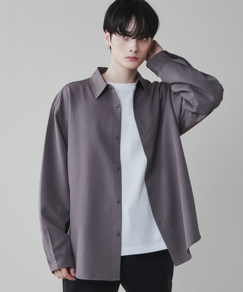 LUCY（ルーシー）の「LUCY/【セットアップ】トロミビッグシャツ（シャツ/ブラウス・メンズ・ブルー/ブラック/ダークグレー/ブラウン・LARGE/MEDIUM）」の17枚目の写真