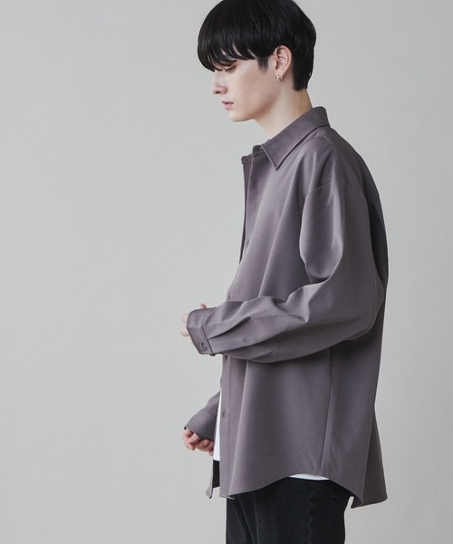 LUCY（ルーシー）の「LUCY/【セットアップ】トロミビッグシャツ（シャツ/ブラウス・メンズ・ブルー/ブラック/ダークグレー/ブラウン・LARGE/MEDIUM）」の18枚目の写真