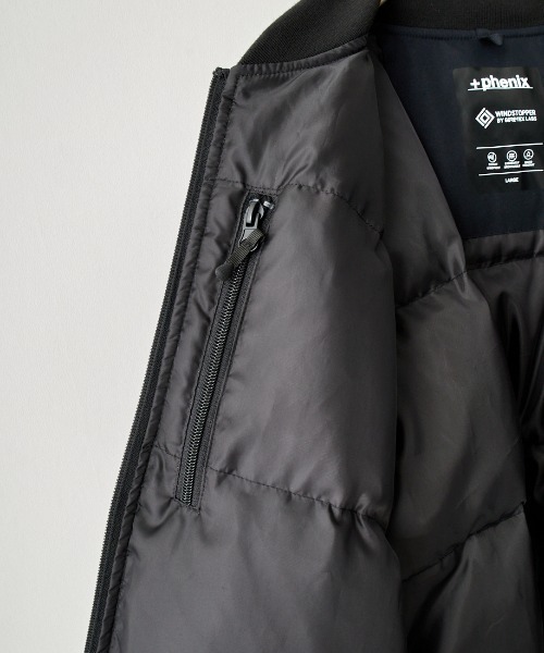 +phenix（プラスフェニックス）の「[＋phenix/プラスフェニックス] 別注 WINDSTOPPER MA-1ダウンジャケット（MA-1・レディース・ブラック・M/L/XL）」の19枚目の写真