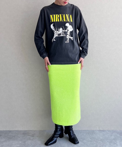 LOWRYS FARM(ローリーズファーム)の「シャギーラメニットスカート 969792(スカート・レディース・グリーン/ブラック/グレー/アイボリー・FREE)」の14枚目の写真