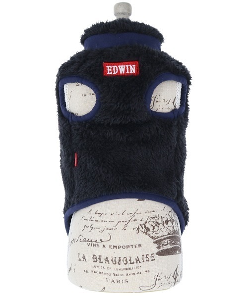 EDWIN（エドウィン）の「EDWIN/デニムポケットボアベスト（ペットウェア・メンズ・ベージュ/ブラック・XS/3L/L/S/2L/M）」の5枚目の写真