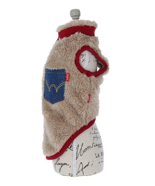 EDWIN（エドウィン）の「EDWIN/デニムポケットボアベスト（ペットウェア・メンズ・ベージュ/ブラック・XS/3L/L/S/2L/M）」の7枚目の写真