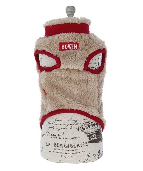 EDWIN（エドウィン）の「EDWIN/デニムポケットボアベスト（ペットウェア・メンズ・ベージュ/ブラック・XS/3L/L/S/2L/M）」の8枚目の写真