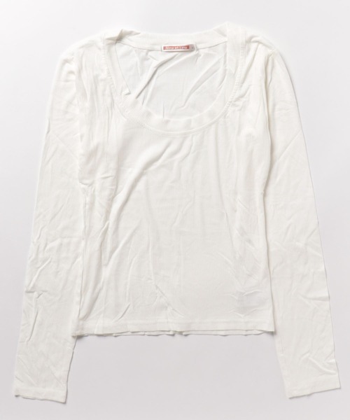 NinaetLina（ニナエリナ）の「長袖ショート丈カットソー（Tシャツ/カットソー・レディース・グレー/ブラック/ホワイト・FREE）」の10枚目の写真