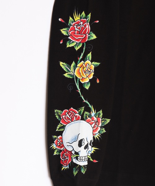 Ed Hardy(エドハーディー)の「EdHardy袖プリントロンT(Tシャツ/カットソー・メンズ・ホワイト/ホワイト系その他/ブラック系その他/ブラック・M/L)」の14枚目の写真