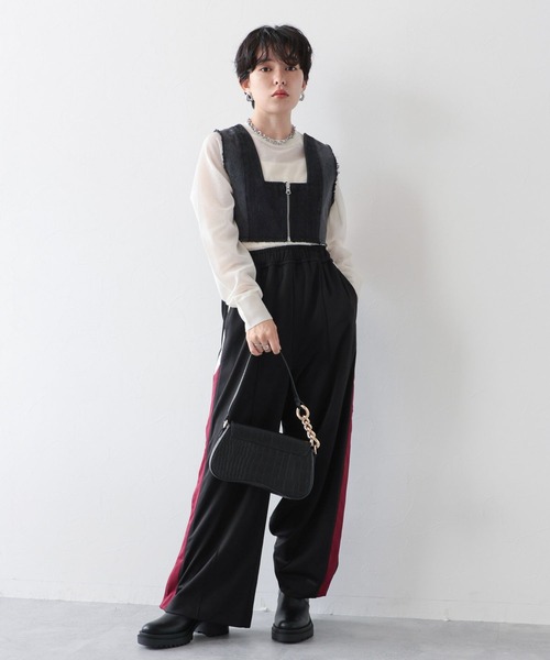 RAGEBLUE（レイジブルー）の「2WAY/切り替えデザインデニムビスチェ（ベスト・レディース・ブラック/ブルー・FREE）」の17枚目の写真