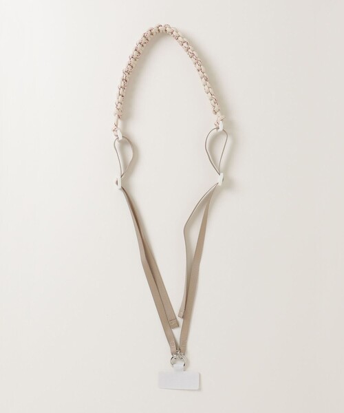 fredy emue（フレディエミュ）の「平編みスマホショルダーストラップ（スマホグッズ・レディース・ネイビー/ブラック/オフホワイト/カーキ・FREE）」の11枚目の写真