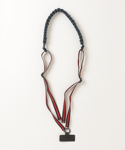 fredy emue（フレディエミュ）の「平編みスマホショルダーストラップ（スマホグッズ・レディース・ネイビー/ブラック/オフホワイト/カーキ・FREE）」の13枚目の写真