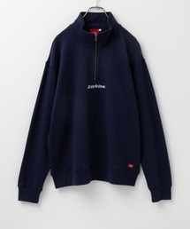 Dickies ネイビー スウェット トレーナー バックロゴ刺繍 裏起毛 クルーネック トップス プル