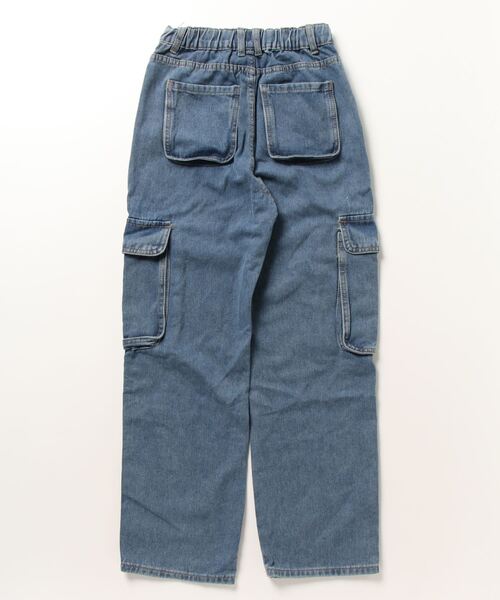 Dream garden(ドリームガーデン)の「デニムカーゴパンツ(デニムパンツ・レディース・ブルー・S/M/L)」の2枚目の写真