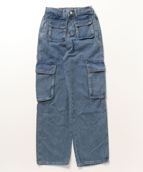 Dream garden(ドリームガーデン)の「デニムカーゴパンツ(デニムパンツ・レディース・ブルー・S/M/L)」の9枚目の写真