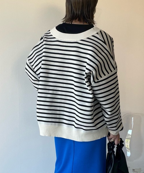 y/m by misato（イムバイミサト）の「総針カーディガン（カーディガン/ボレロ・レディース・グリーン/ブラック/マルチ・FREE）」の5枚目の写真