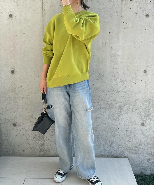 y/m by misato（イムバイミサト）の「総針カーディガン（カーディガン/ボレロ・レディース・グリーン/ブラック/マルチ・FREE）」の14枚目の写真