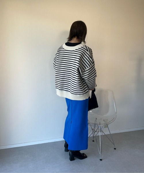 y/m by misato（イムバイミサト）の「総針カーディガン（カーディガン/ボレロ・レディース・グリーン/ブラック/マルチ・FREE）」の8枚目の写真