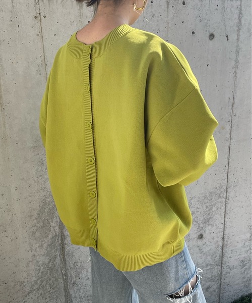 y/m by misato（イムバイミサト）の「総針カーディガン（カーディガン/ボレロ・レディース・グリーン/ブラック/マルチ・FREE）」の11枚目の写真