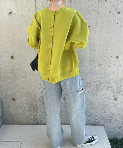 y/m by misato（イムバイミサト）の「総針カーディガン（カーディガン/ボレロ・レディース・グリーン/ブラック/マルチ・FREE）」の22枚目の写真