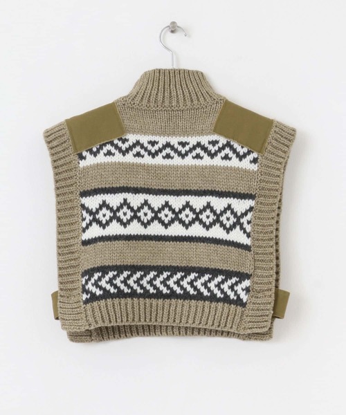 KBF（ケイビーエフ）の「サイドベルトハイネックニットベスト（ベスト・レディース・ホワイト系その他/グリーン系その他/グレー系その他・ONE）」の4枚目の写真