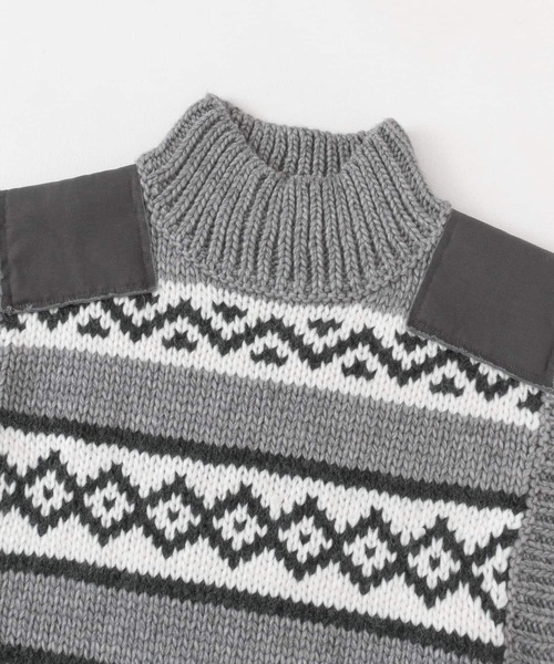 KBF（ケイビーエフ）の「サイドベルトハイネックニットベスト（ベスト・レディース・ホワイト系その他/グリーン系その他/グレー系その他・ONE）」の7枚目の写真