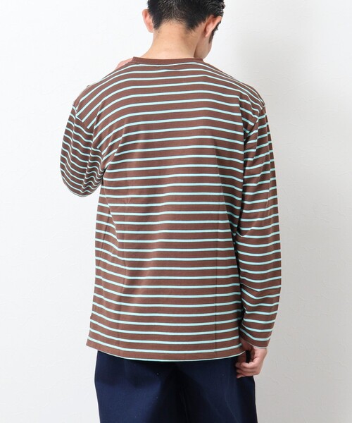 GEVACO（ゲバコ）の「【GEVACO/ゲバコ】ベーシックロングボーダーTシャツ（Tシャツ/カットソー・メンズ・ホワイト系その他2/ブラック系その他/ベージュ系その他・L/M）」の15枚目の写真