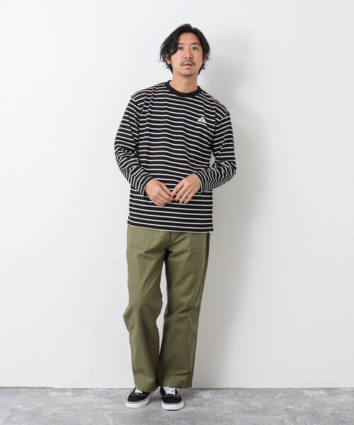 GEVACO（ゲバコ）の「【GEVACO/ゲバコ】ベーシックロングボーダーTシャツ（Tシャツ/カットソー・メンズ・ホワイト系その他2/ブラック系その他/ベージュ系その他・L/M）」の19枚目の写真