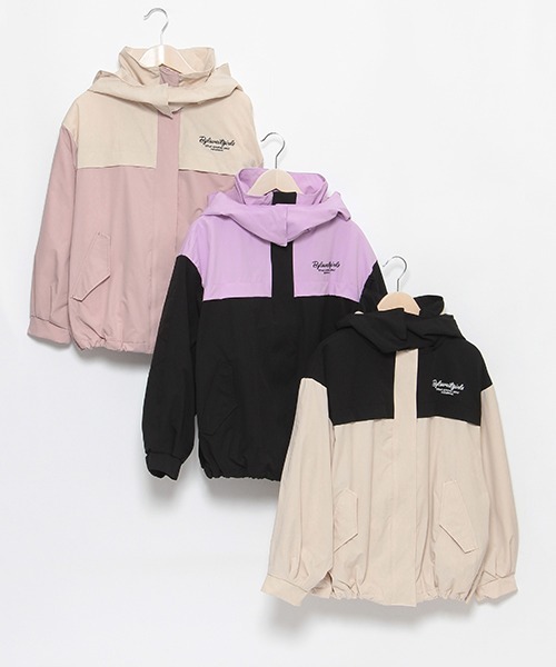 by LOVEiT(バイラビット)の「切替マウンテンパーカー(ブルゾン・キッズ・ベージュ/ピンク/ブラック・120cm/130cm/140cm/150cm/160cm)」の17枚目の写真