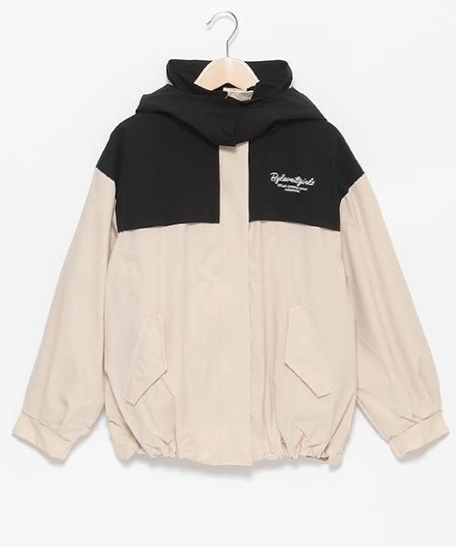 by LOVEiT(バイラビット)の「切替マウンテンパーカー(ブルゾン・キッズ・ベージュ/ピンク/ブラック・120cm/130cm/140cm/150cm/160cm)」の19枚目の写真