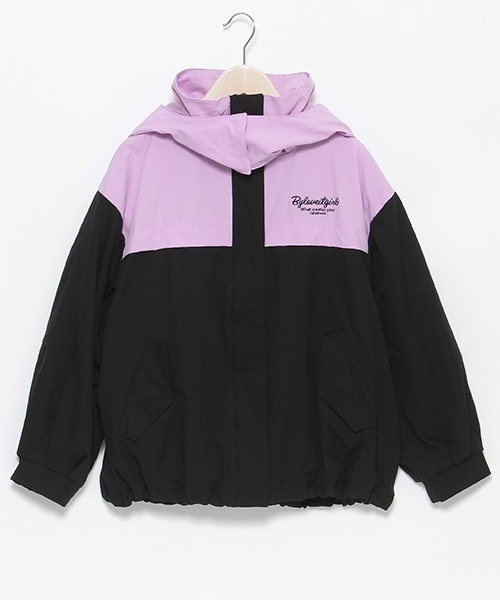 by LOVEiT(バイラビット)の「切替マウンテンパーカー(ブルゾン・キッズ・ベージュ/ピンク/ブラック・120cm/130cm/140cm/150cm/160cm)」の20枚目の写真
