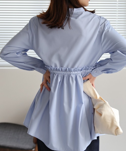 sakishimatokyo(サキシマトーキョー)の「ウエストドロストブラウス(シャツ/ブラウス・レディース・ブルー/ホワイト/ブラック・FREE)」の19枚目の写真