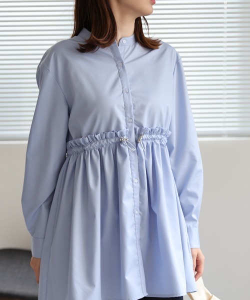 sakishimatokyo(サキシマトーキョー)の「ウエストドロストブラウス(シャツ/ブラウス・レディース・ブルー/ホワイト/ブラック・FREE)」の22枚目の写真