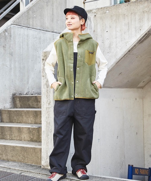 ur's（ユアーズ） ベスト ジレ フーディーボアベスト レディース