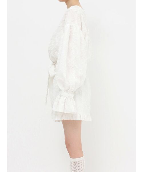 merry jenny（メリージェニー）の「fluffy flower ミニオールインワン（つなぎ/オールインワン・レディース・ブラック/オフホワイト・FREE）」の13枚目の写真