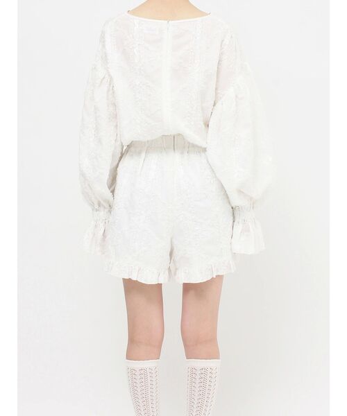 merry jenny（メリージェニー）の「fluffy flower ミニオールインワン（つなぎ/オールインワン・レディース・ブラック/オフホワイト・FREE）」の14枚目の写真