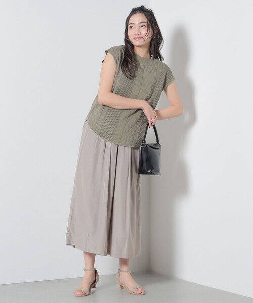 BEAMS HEART(ビームスハート)の「BEAMS HEART / クレープ ワイドパンツ(その他パンツ・レディース・ブラウン系その他2/オリーブ/イエロー系その他5/ネイビー・FREE)」の10枚目の写真