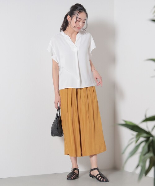 BEAMS HEART(ビームスハート)の「BEAMS HEART / クレープ ワイドパンツ(その他パンツ・レディース・ブラウン系その他2/オリーブ/イエロー系その他5/ネイビー・FREE)」の13枚目の写真