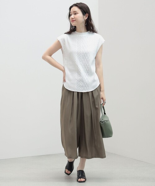 BEAMS HEART(ビームスハート)の「BEAMS HEART / クレープ ワイドパンツ(その他パンツ・レディース・ブラウン系その他2/オリーブ/イエロー系その他5/ネイビー・FREE)」の15枚目の写真
