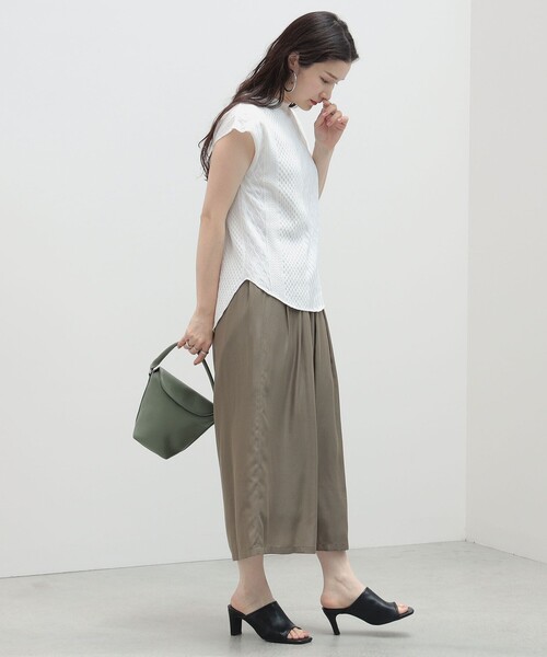 BEAMS HEART(ビームスハート)の「BEAMS HEART / クレープ ワイドパンツ(その他パンツ・レディース・ブラウン系その他2/オリーブ/イエロー系その他5/ネイビー・FREE)」の16枚目の写真