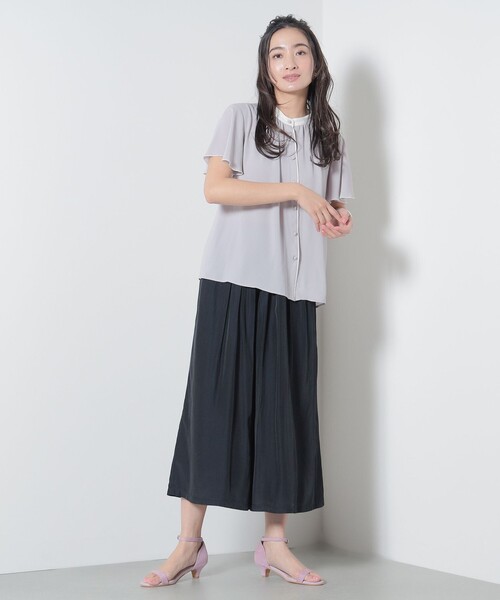 BEAMS HEART(ビームスハート)の「BEAMS HEART / クレープ ワイドパンツ(その他パンツ・レディース・ブラウン系その他2/オリーブ/イエロー系その他5/ネイビー・FREE)」の5枚目の写真