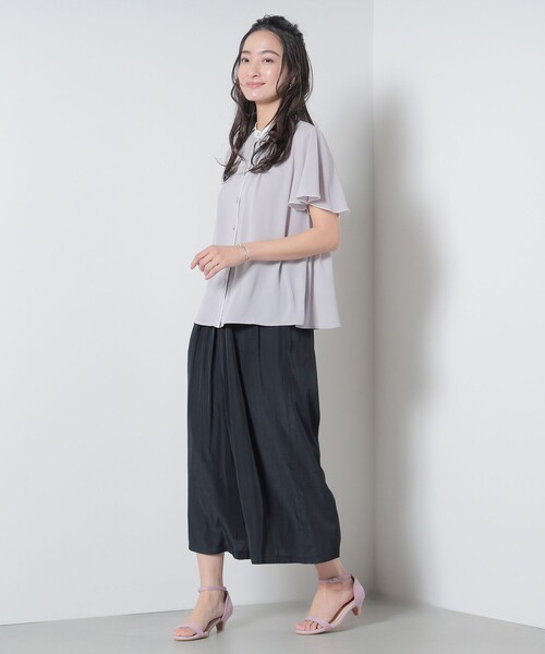 BEAMS HEART(ビームスハート)の「BEAMS HEART / クレープ ワイドパンツ(その他パンツ・レディース・ブラウン系その他2/オリーブ/イエロー系その他5/ネイビー・FREE)」の6枚目の写真