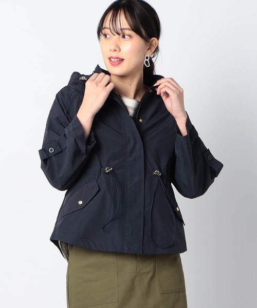 Grand PARK（グランドパーク）の「撥水あり　フード着脱可　綿ナイロンブルゾン（ブルゾン・レディース・ブラック/モカ/ネイビー・LARGE/MEDIUM）」の3枚目の写真