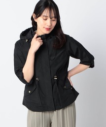 撥水あり フード着脱可 綿ナイロンブルゾン