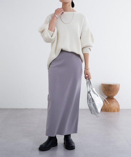 SHENERY（シーナリー）の「袖タックニット（ニット/セーター・レディース・オフホワイト/グレー・FREE）」の11枚目の写真