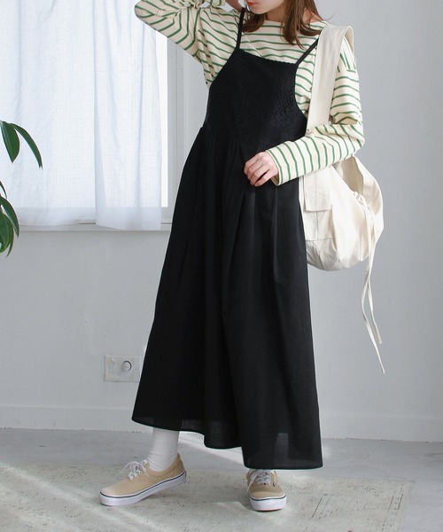 Crisp（クリスプ）の「レースエプロンワンピース（ワンピース・レディース・ブラック/アイボリー・FREE）」の6枚目の写真