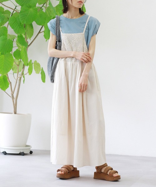 Crisp（クリスプ）の「レースエプロンワンピース（ワンピース・レディース・ブラック/アイボリー・FREE）」の18枚目の写真